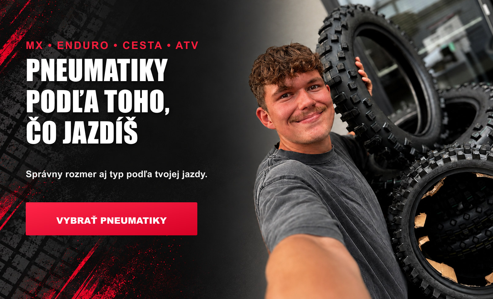 Pneumatiky pre motocross, enduro, cestné moto a ATV