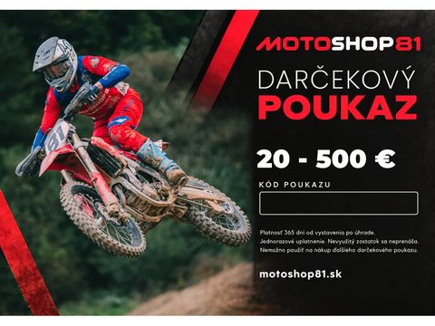 Darčekový poukaz MOTOSHOP81