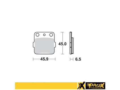 PROX Brzdové doštičky KH84 / KH84/3 Honda CR 80/85 '86-07, CRF 150R '07-09 predné, Yamaha YZ 80/85 '93-19, YZ 65 '19-20 zadné