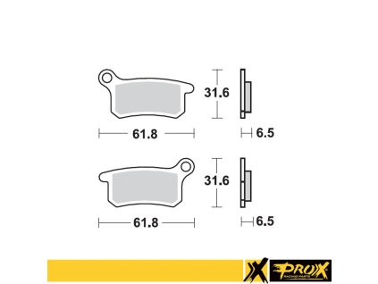 PROX Brzdové doštičky KTM SX 65 '02-22, SX 85 '03-'11 predné/zadné