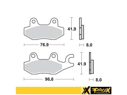 PROX Brzdové doštičky Suzuki LT-R 450 '06-11, Yamaha YFZ 450 '04-08 predné pravé