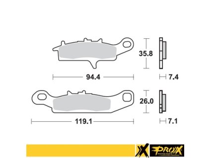 PROX Brzdové doštičky Kawasaki KFX 450R 08-14, KVF 650 Brute Force '05-13 predné ľavé