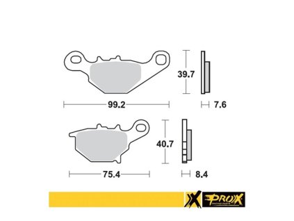 PROX Brzdové doštičky Suzuki RM 85 '05-22 zadné