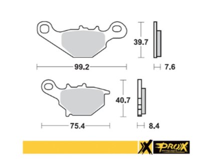 PROX Brzdové doštičky Sinter Kawasaki KMX 125 '99-'03, Suzuki RM 80/85 '96-'04 predné