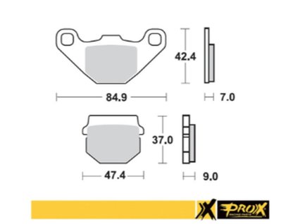 PROX Brzdové doštičky Kawasaki KX 80 '88-'96, KDX 125 '90-'94, KMX 125 '86-'98, Suzuki RM 80 '86-'01, RM 85 '02-'04 predné