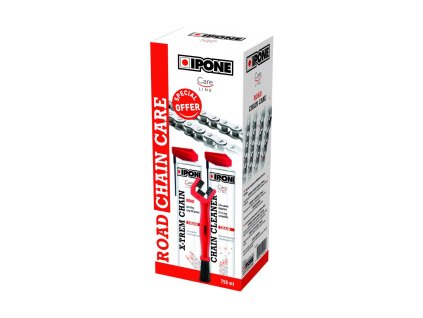 IPONE Road Chain Care – sada na čistenie a mazanie reťaze (2×750 ml) s kefkou