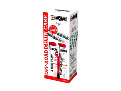 IPONE Off Road Chain Care – sada na čistenie a mazanie reťaze (2×750 ml) s kefkou