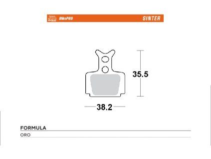 MOTO-MASTER Bike Pro brzdové doštičky bicyklové spekané kovové pre Formula Oro