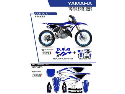 UFO Sada plastov YAKIT324999 + sada polepov Yamaha YZ 125/250 '22 Stokes OEM