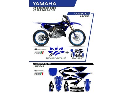 UFO Sada plastov YAKIT324999 + sada polepov Yamaha YZ 125/250 '22 Apodis OEM