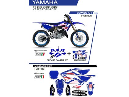 UFO Sada plastov YAKIT324999 + sada polepov Yamaha YZ 125/250 '22 Patriot OEM