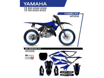 UFO Sada polepov Yamaha YZ 125/250 '22 Apodis čierna