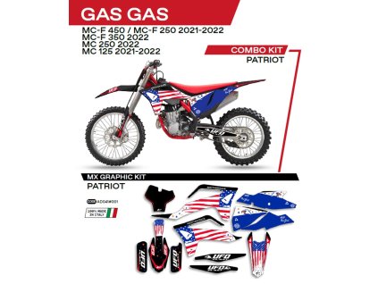 UFO Sada polepov Gas Gas MC 125 '21-'22; MC 250 '22; Mcf 250/350/450 '21-'22 Patriot čierna