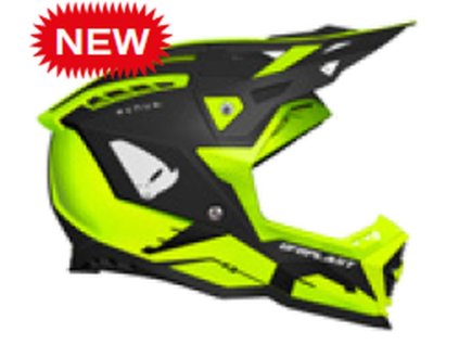 UFO Prilba Echus CROSS čierna/žltá fluo