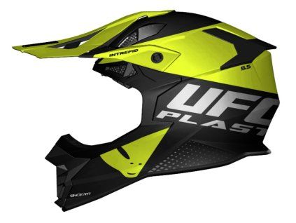UFO Prilba Intrepid CROSS čierna/žltá fluo