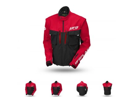 UFO Bunda Taiga Enduro červená/čierna