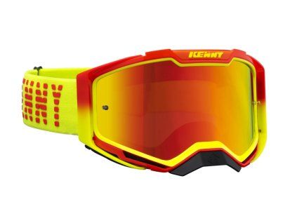 KENNY Okuliare model Ventury žlté fluo/červené sklo červené