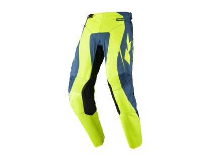 KENNY Nohavice CROSS/Enduro model Performance Solid Neon žlté fluo/modré