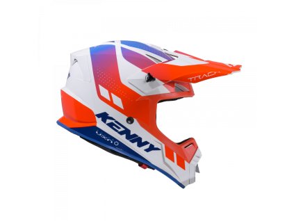 KENNY Prilba CROSS/Enduro model Track Graphic Patriot biela/modrá/červená
