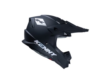 KENNY Prilba CROSS/Enduro model Track Solid matná Black Holographic čierna/sivá