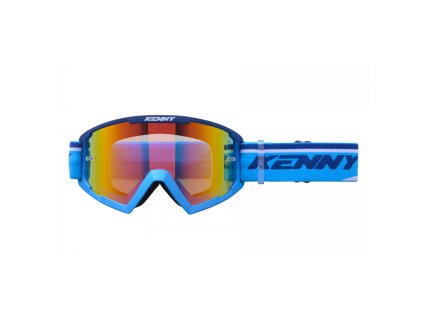 KENNY Okuliare Track+ Navy Blue – modré/biele, červené sklo
