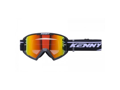 KENNY Okuliare Track+ – čierne/biele, červené sklo