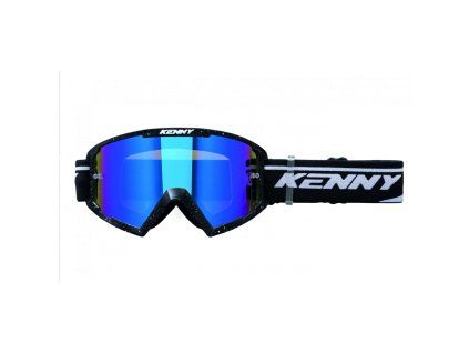 KENNY Okuliare Track+ Glitter Black Pearl – sivé/biele/čierne, modré sklo