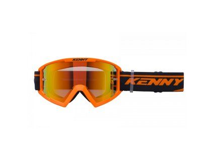 KENNY Okuliare Track+ – oranžové/čierne, červené sklo