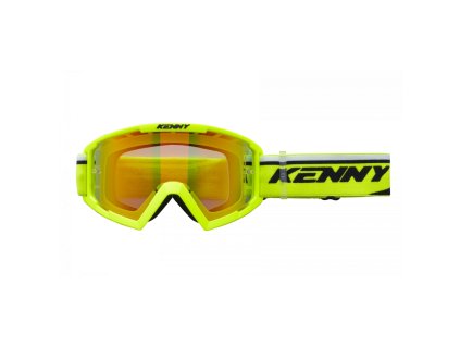 KENNY Okuliare Track+ – žlté fluo/čierne, červené sklo
