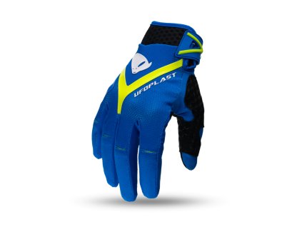 UFO Rukavice Hayes CROSS modré / žlté fluo