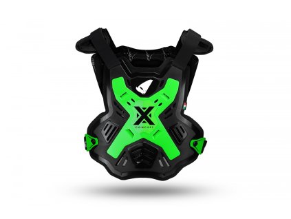 UFO Chránič hrudníka MTB X-Concept – čierny/zelený fluo, 2026