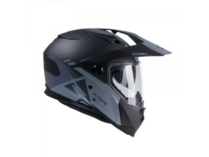 KENNY Prilba Dual Adventure model Extreme Graphic Black/Grey matná čierna/sivá