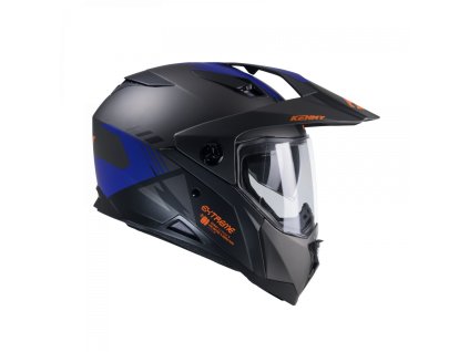 KENNY Prilba Dual Adventure model Extreme Graphic Gunmetal matná čierna/sivá/modrá