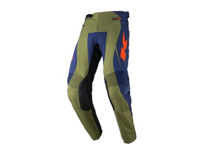 KENNY Nohavice CROSS/Enduro model Performance Solid Kaki zelené/modré