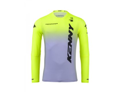 KENNY Dres CROSS/Enduro model Performance Gradient sivý/žltý fluo/čierny