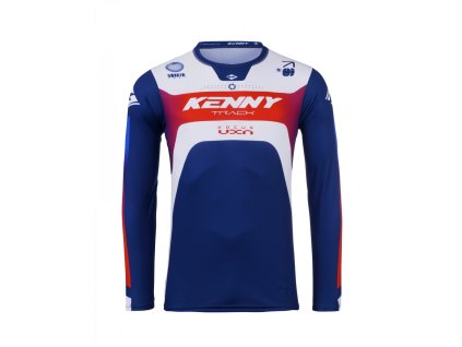 KENNY Dres CROSS/Enduro model Track Focus Patriot modrý/biely/červený