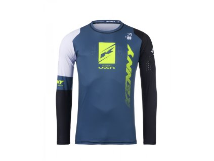 KENNY Dres CROSS/Enduro model Track Zoom Petrol modrý/žltý/biely/čierny