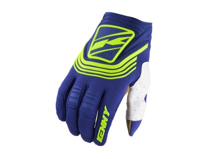 KENNY Rukavice CROSS/Enduro model Titanium Navy modré/žlté fluo
