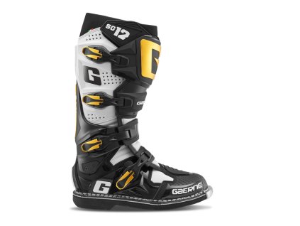 GAERNE Čižmy CROSS/Enduro model SG-12 Luxe čierne/biele/zlaté