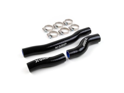 X-GRIP Silikónové hadice chladičov KTM EXC 250/300 TPI '20-'23, Husqvarna TE/Tei 250/300 TPI '20-'23, Gas-Gas EC 250/300 TPI '20-'23 čierne
