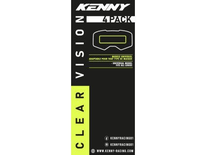 KENNY Ochranná fólia pre okuliare Vision Performance (60 mm × 150 mm) – 4 ks