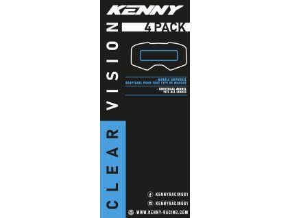 KENNY Ochranná fólia Vision Universel pre okuliare (50 mm × 150 mm) – 4 ks