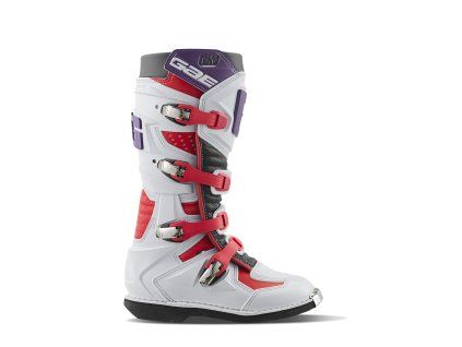 GAERNE Detské čižmy CROSS/Enduro model Gx-J biele/červené/fialové