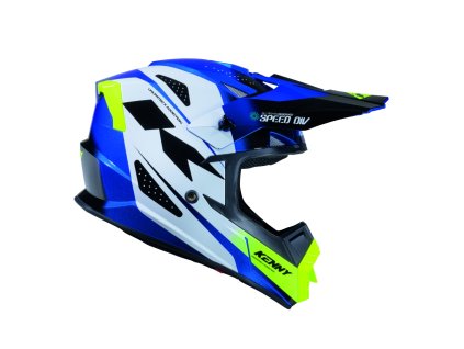KENNY Prilba CROSS/Enduro Track detská Graphic Speed Neon Blue modrá/biela/žltá