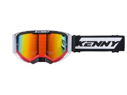 KENNY Okuliare Performance Evo 2 Red – číre sklo červené/biele/čierne