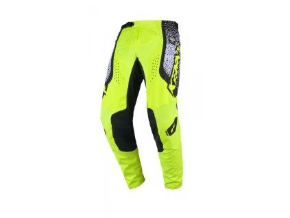 KENNY Nohavice CROSS/Enduro Force Pixel White Neon Yellow – biele/žlté fluo
