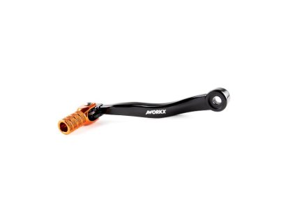 AWORKX Radiaca páčka KTM SX/EXC/TPI (17–), Husqvarna TC/TE (17–) – čierna s oranžovou koncovkou