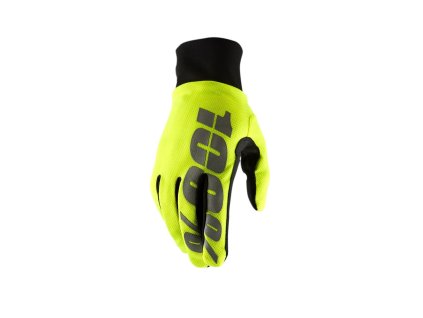 100% Rukavice zimné CROSS/Enduro Hydromatic Neon žlté fluo