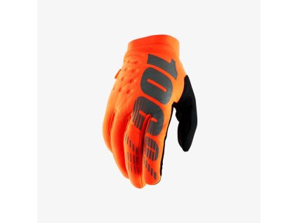 100% Rukavice Cross/Enduro Brisker Softshell – oranžové/čierne