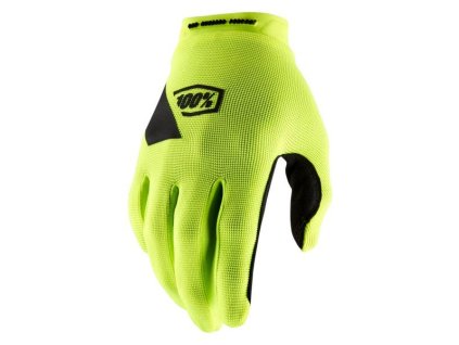 100% Rukavice Cross/Enduro Ridecamp – žlté fluo/čierne